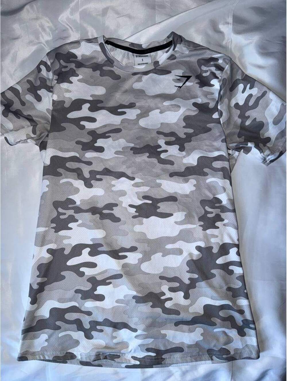 Gymshark Compression Shirt Gray Camo Men's Size S - Very good